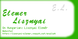 elemer lisznyai business card